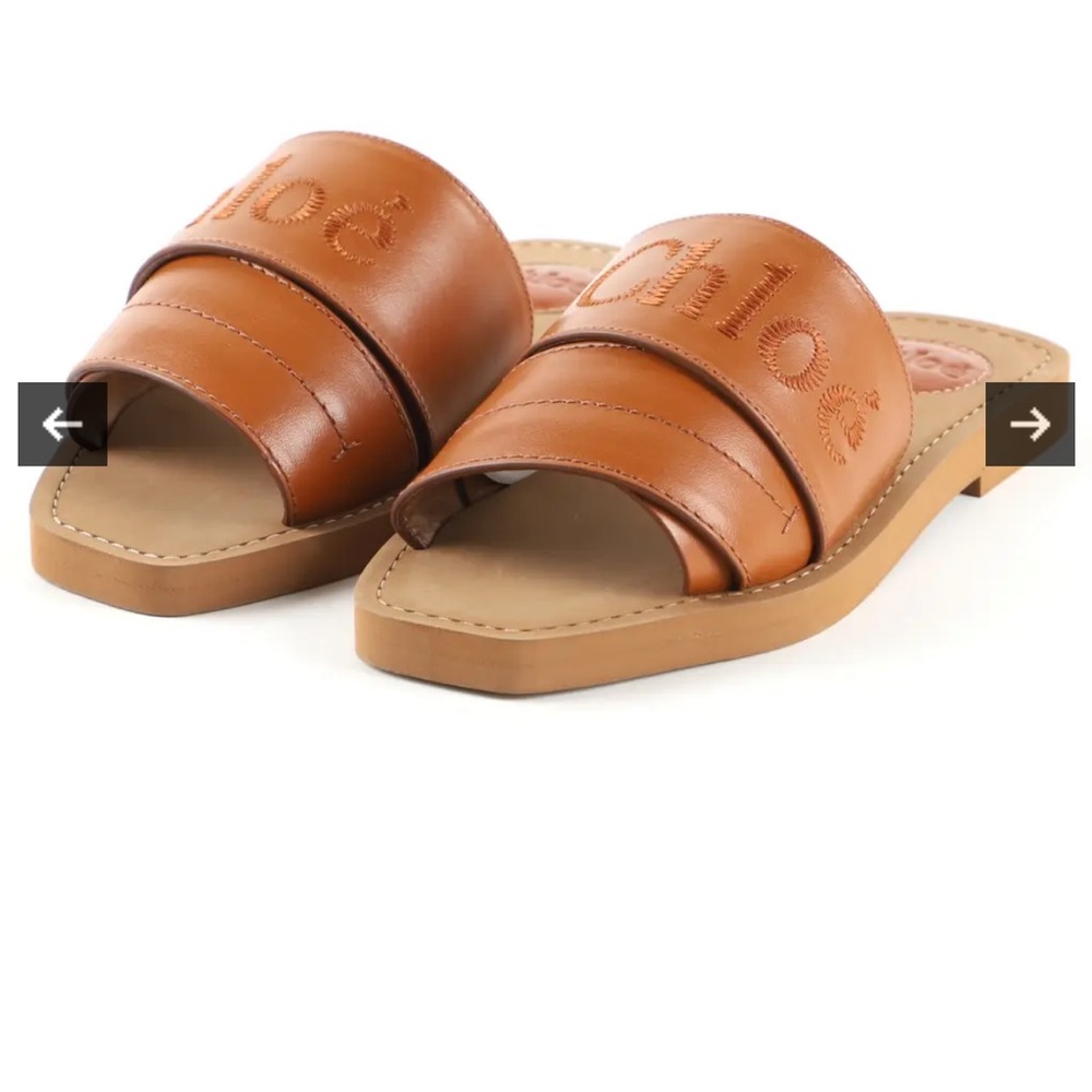 Chloé Leather Woody Slide Sandals
